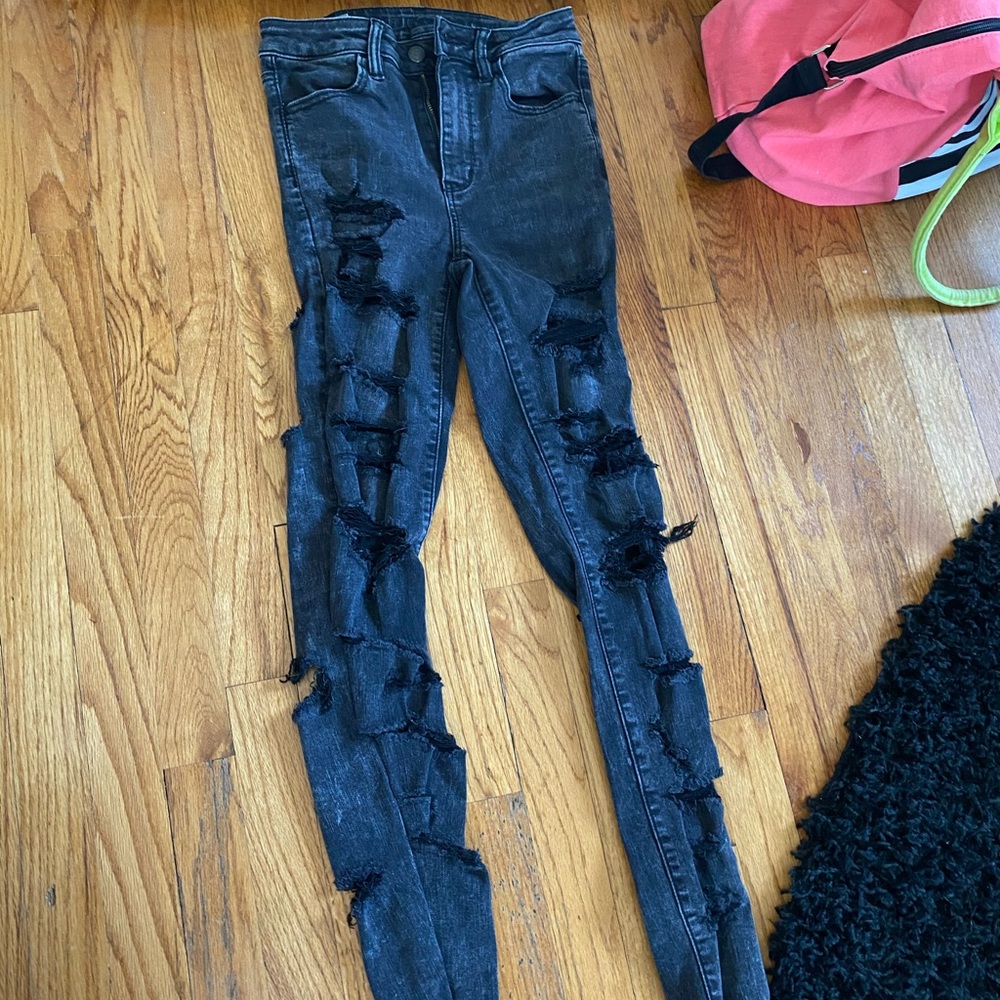 Distressed jeans